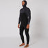 Mens Free Flex Hooded 5/4 Chest-Zip Wetsuit