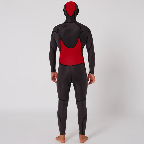 Mens Free Flex Hooded 5/4 Chest-Zip Wetsuit
