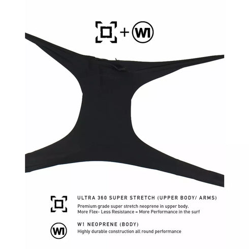 Mens Free Flex Hooded 5/4 Chest-Zip Wetsuit