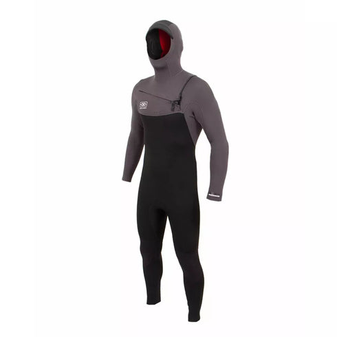 Mens Free Flex Hooded 5/4 Chest-Zip Wetsuit